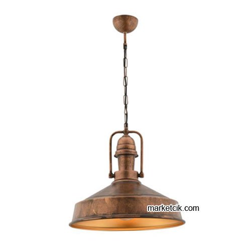 Marketcik RTA110 Dekoratif Eskitme Retro Sarkıt Avize, Tekli Modern Avize