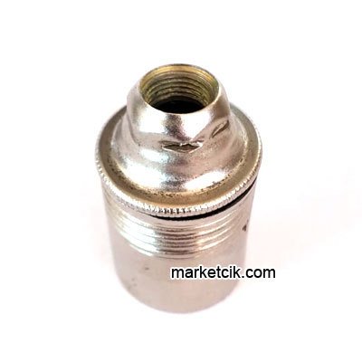 Marketcik Dekoratif E14 Düz Krom Metal Duy