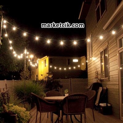 Sıralı Işık Bahçe Aydınlatma, Seyyar Bahçe Işıklandırma Kablosu 2 Metre Aralıklı