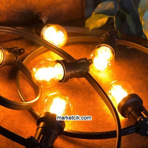 Sıralı Işık Bahçe Aydınlatma, Seyyar Bahçe Işıklandırma Kablosu 50 cm Aralıklı