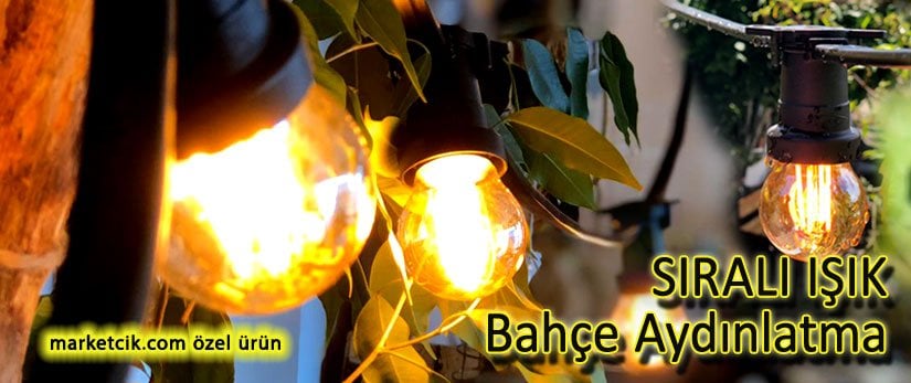 Sıralı ışık bahçe aydınlatma glopları