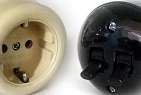 Eski Model Siyah ve Krem Anahtar Priz Modelleri