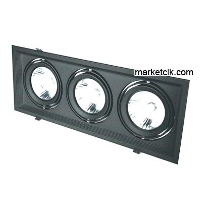 Cata CT-5505 3x25 Watt Sıva Altı Siyah Üçlü Led Spot Armatür Günışığı Işık