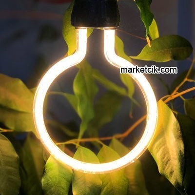 Dekoratif 4 Watt Daire Led Tüp Rustik Ampul E27 Duy