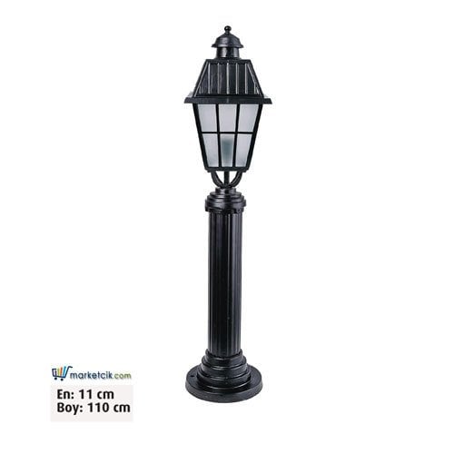 Ayaz 110x11 Alüminyum Çıtalı Fenerli Park Bahçe Aydınlatma Çim Direği