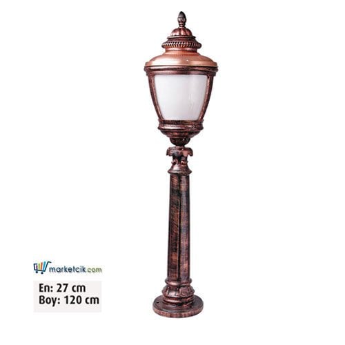 Ayaz 120x27 Alüminyum Ulubatlı Fenerli Park Bahçe Aydınlatma ve Çim Direği