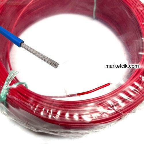 Marketcik 0 22 mm Kalaylı NYAF Kablo, Çok Damarlı Montaj Kablosu, 100 metre