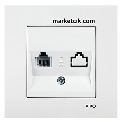 VİKO by Panasonic Karre Beyaz Tekli Nümeris Telefon Prizi RJ11