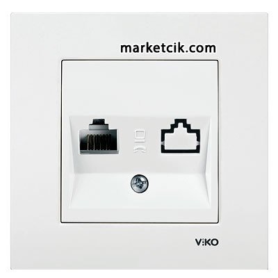 VİKO by Panasonic Karre Beyaz Tekli Data İnternet Prizi RJ45 CAT5
