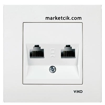 VİKO by Panasonic Karre Beyaz 2li Data İnternet Prizi 2xRJ45 CAT5