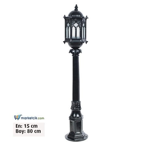 Ayaz 80x15 Alüminyum Osmanlı Fenerli Park Bahçe Aydınlatma Çim Direği
