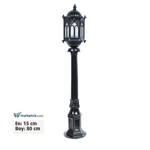 Ayaz 80x15 Alüminyum Osmanlı Fenerli Park Bahçe Aydınlatma Çim Direği