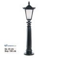 Ayaz 100x25 Alüminyum Taşlı Fenerli Park Bahçe Aydınlatma Çim Direği