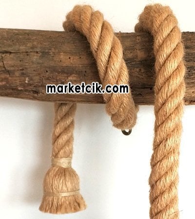 Ağaç ve Kütük Aydınlatma için 2 Ucu Duylu 2cm Dekoratif Halat Sarkıt, 1-2-3-4-5 metre