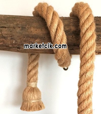Ağaç ve Kütük Aydınlatma için 2 Ucu Duylu 2cm Dekoratif Halat Sarkıt, 1-2-3-4-5 metre