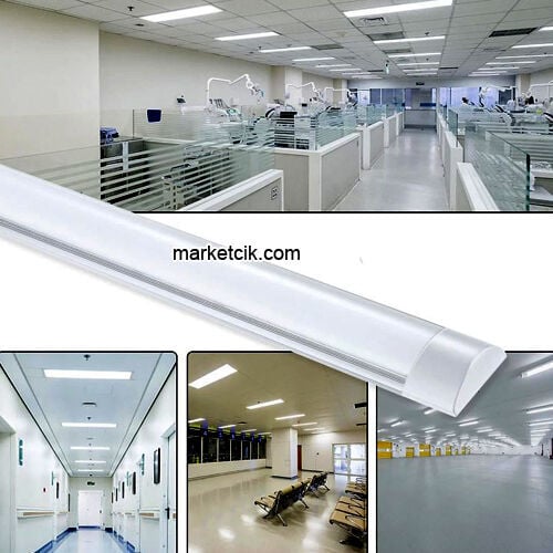 Marketcik 120cm 36 Watt Yatay Led Bant Armatür Beyaz Işık 50 Adet