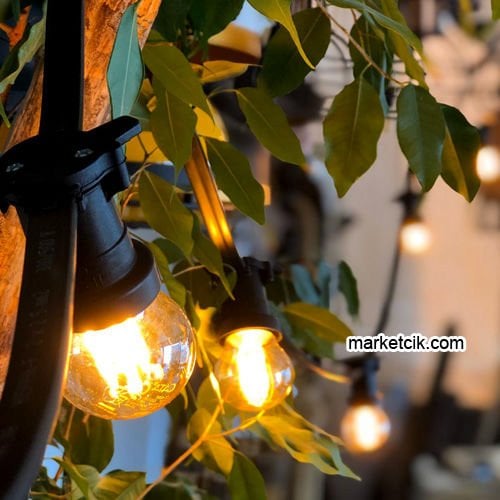 Sıralı Işık Bahçe Aydınlatma, Seyyar Bahçe Işıklandırma Kablosu 1 Metre Aralıklı