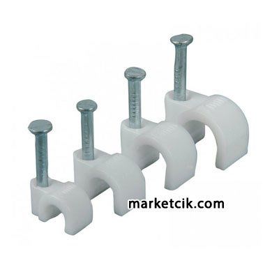 Mutlusan No 3 Beton Çivili Kroşe (2x1,5 yada 3x1,5 Kablo için) 100 adet