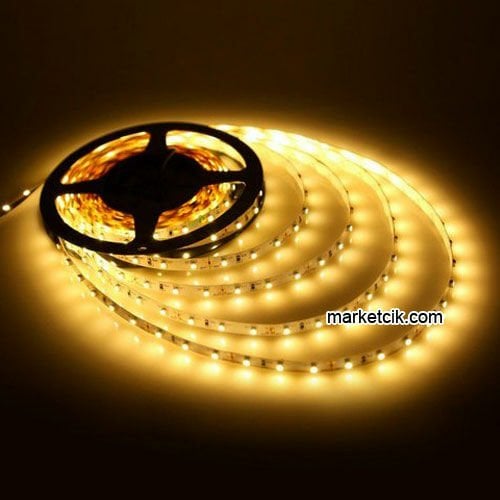Marketcik Yapışkanlı 5 metre Dış Mekan Silikonlu Şerit Led Günışığı Işık