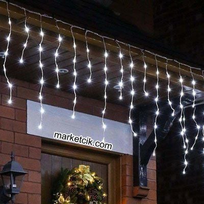 2 Metre Ledli Eklenebilir İç ve Dış Mekan Saçak Led Perde, Dekoratif Led Yılbaşı Aydınlatma