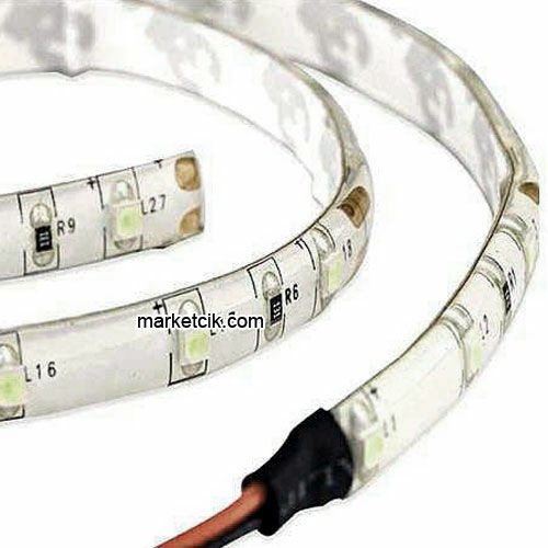Marketcik Yapışkanlı 5 metre Dış Mekan Silikonlu Şerit Led Mavi Işık