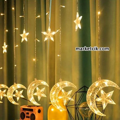 3 Metre İç Mekan Ay Yıldız Animasyonlu Led Perde