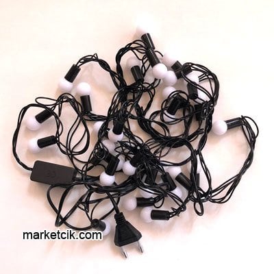 İç Mekan 5 metre 40 Ledli RGB Karışık Işıklı Top Süsleme, Dekoratif Led Yılbaşı Aydınlatma