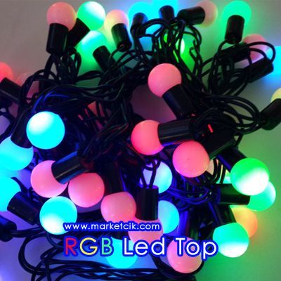 5 metre 40 Ledli RGB Karışık Işıklı Top Süsleme, Dekoratif Led Yılbaşı Aydınlatma, RGB Karışık Işık
