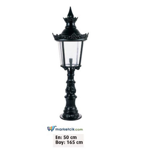 Ayaz 165x50 Alüminyum Taçlı Fenerli Park Bahçe Aydınlatma Direği