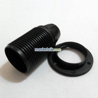 Marketcik E14 Siyah Rondelalı Duy, İnce Avize Duyu