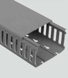 Mutlusan 60x100 mm Delikli Pano Tipi Kablo Kanalı Gri 1 mt