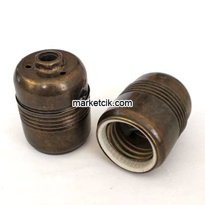 Marketcik Metal E27 Eskitme Duy Dekoratif Standart Avize Ampul Duyu