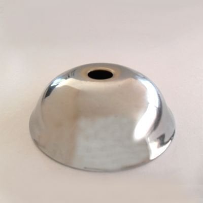 Marketcik Avize, Abajur İçin Küçük Yuvarlak Krom Metal Rozans