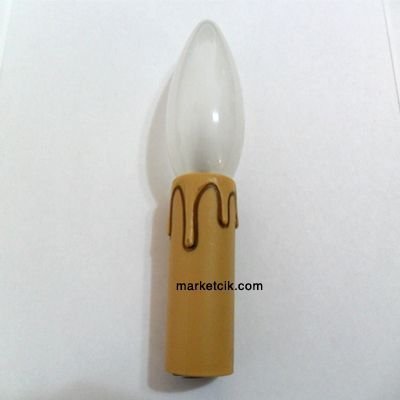 Marketcik Küçük Sarı E14 Mum Duy Dekoratif Standart Avize Ampul Duyu