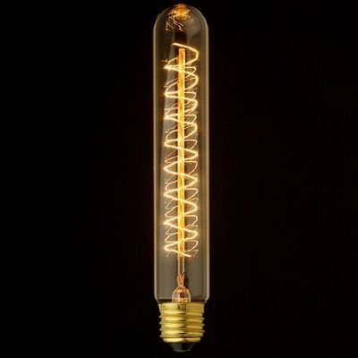 Edison Flemanlı Dekoratif Rustik Ampul 40 Watt E27 Duy, 30cm Tüp Ampul Modeli