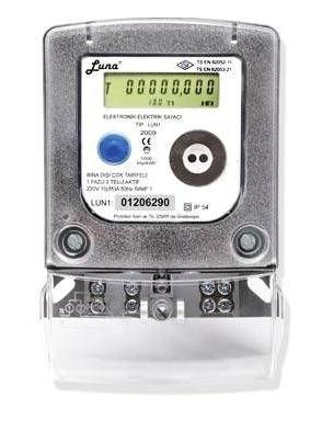 Luna 10(80)A Monofaze Elektronik Elektrik Sayacı