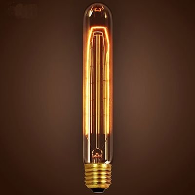 Edison Flemanlı Dekoratif Rustik Ampul 40 Watt E27 Duy, 30cm Tüp Ampul Modeli