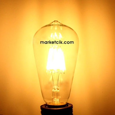 Edison Dekoratif Led Armut Ampul 8 Watt E27 Duy, ST64 Oval Armut Ampul Modeli