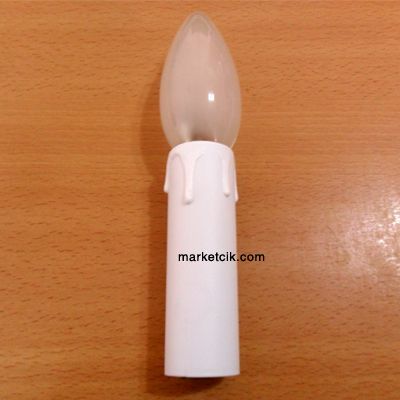 Marketcik Büyük Beyaz E14 Mum Duy Dekoratif Standart Avize Ampul Duyu