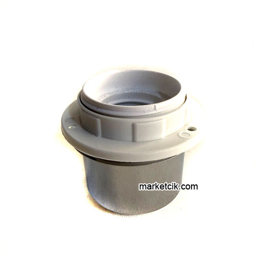Marketcik E27 Metal Krom Yarım Lale Kesik Model