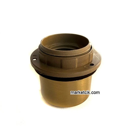 Marketcik E27 Metal Eskitme Sarısı Yarım Lale Kesik Model