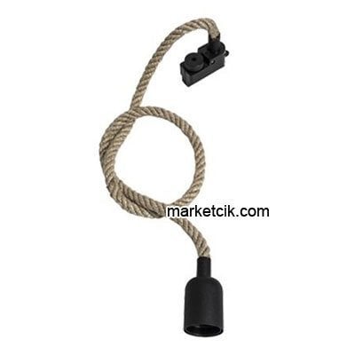 Cata CT-4301 1cm Duylu ve Ray Soketli Dekoratif Halat Sarkıt Avize