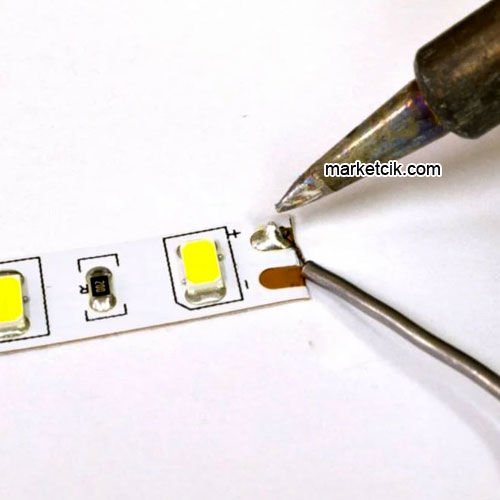 Marketcik Yapışkanlı 5 metre Dış Mekan Silikonlu Şerit Led Gün Batımı Amber Işık