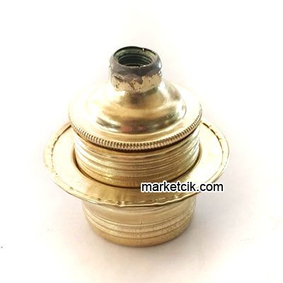 Marketcik Sarı Halkalı Metal Porselen E27 Duy