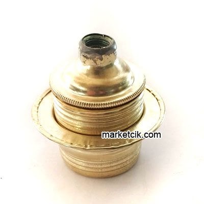 Marketcik Sarı Halkalı Metal Porselen E27 Duy