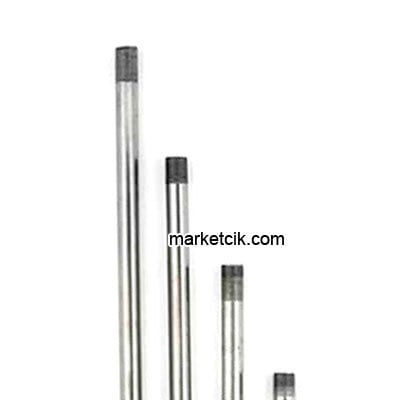 E14 ve E27 Duylar İçin Uçları G1/8 Dişli Ortası Düz Çinko Tij 30 cm