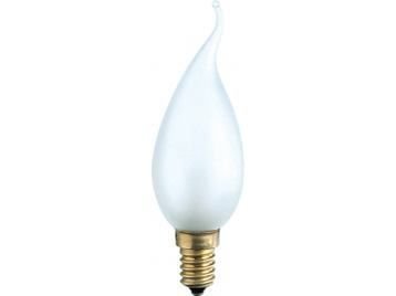 60 Watt E14 İnce Duy Soft-Buzlu Kıvrık Avize Ampulü Sarı Işık