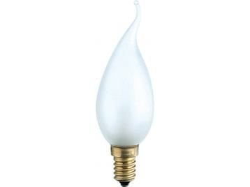 60 Watt E14 İnce Duy Soft-Buzlu Kıvrık Avize Ampulü Sarı Işık