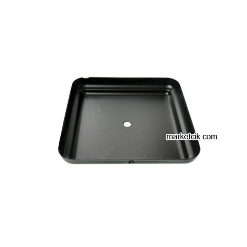 Marketcik Seramik Vazo Masa Lambası İçin Siyah Kare Metal Tabanlık 15x15 cm