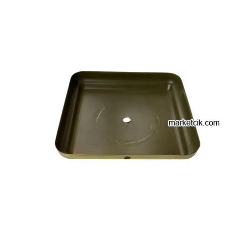 Marketcik Seramik Vazo Masa Lambası İçin Açık Eskitme Kare Metal Tabanlık 15x15 cm